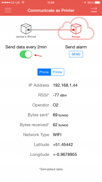 activating sent data on iphone av phone app