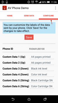 Configure tab AV phone